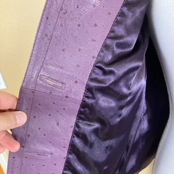 Chico's Ostrich Leather Jacket- size 4 (Chico's -0-) - Picture 8 of 12